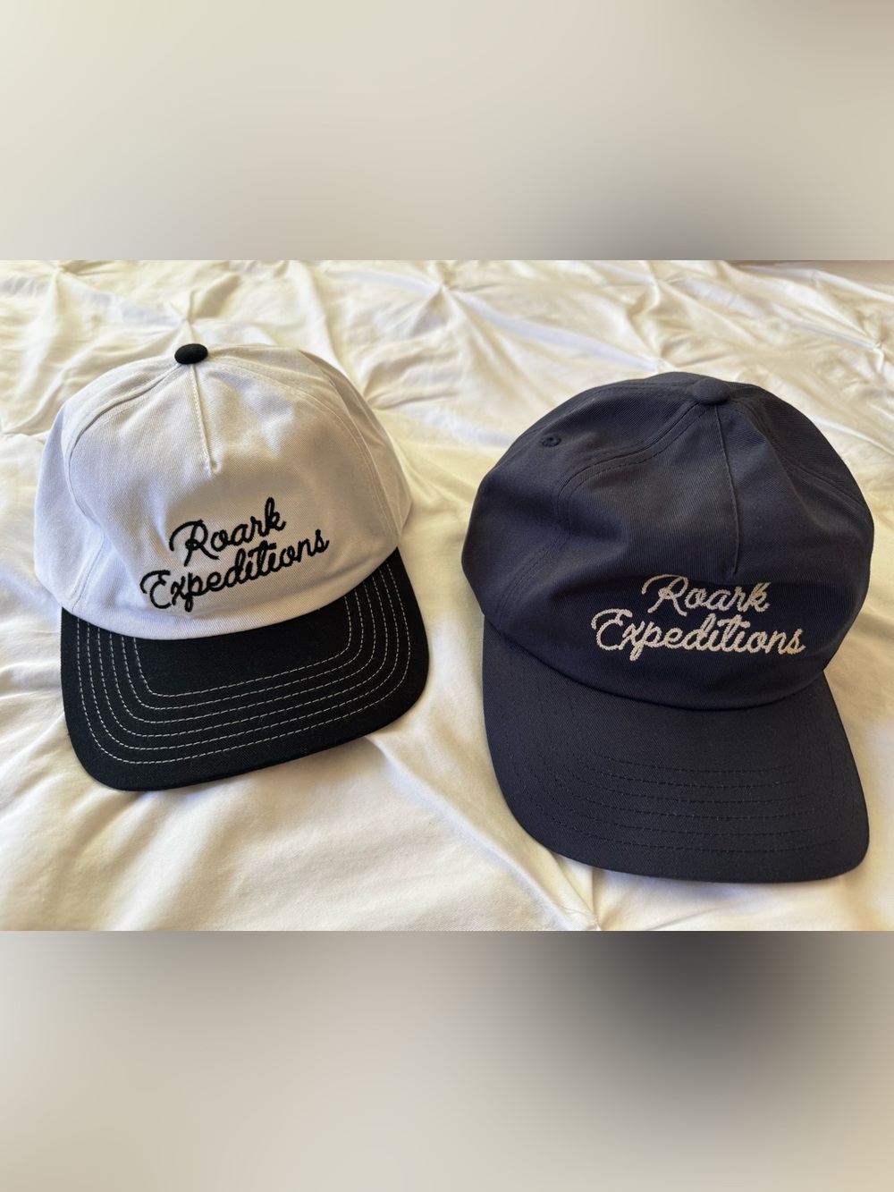 2 Roark Expedition Hats - White & Black / Navy